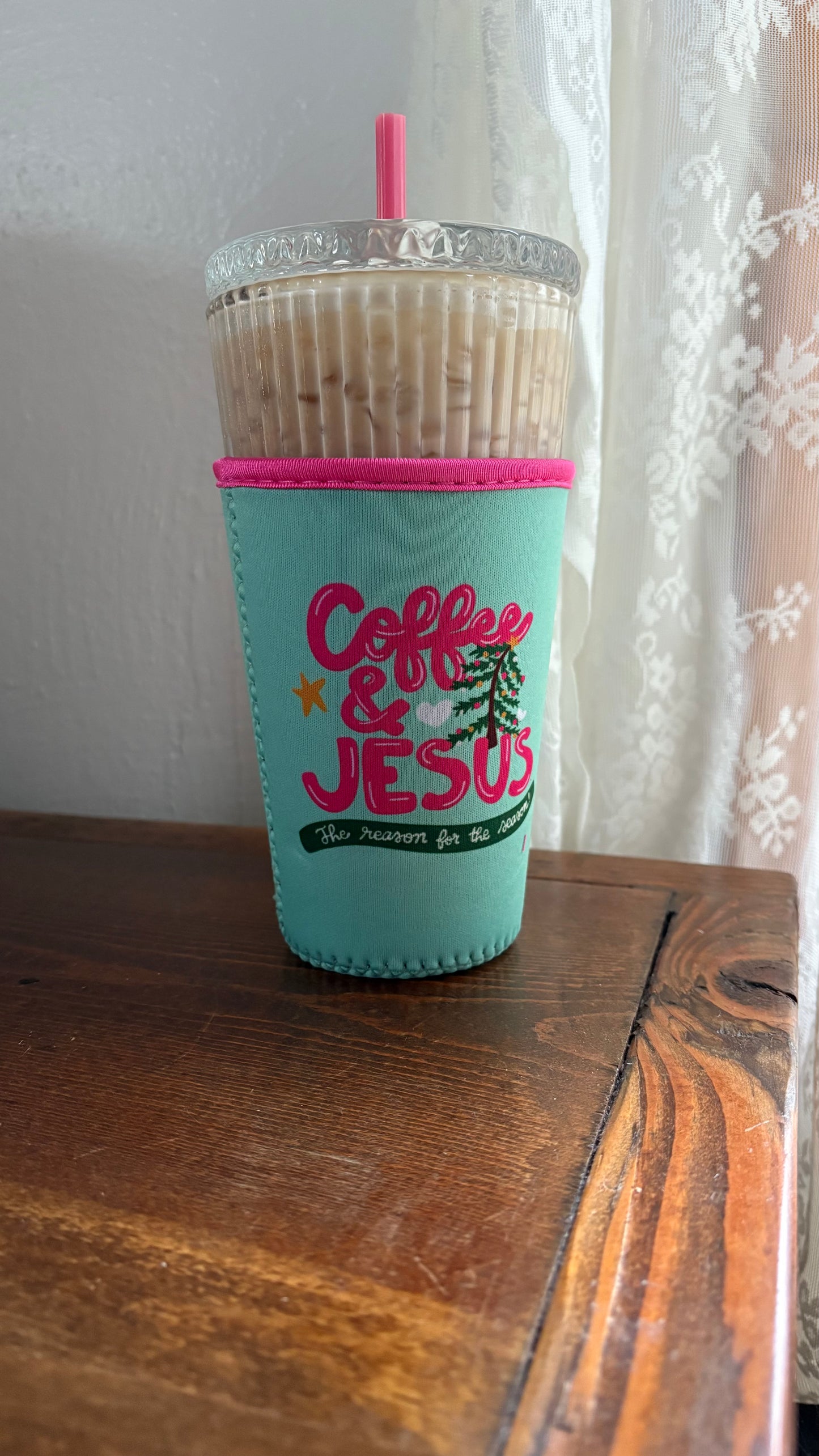 Christmas Coffee and Jesus Drink Sleeve