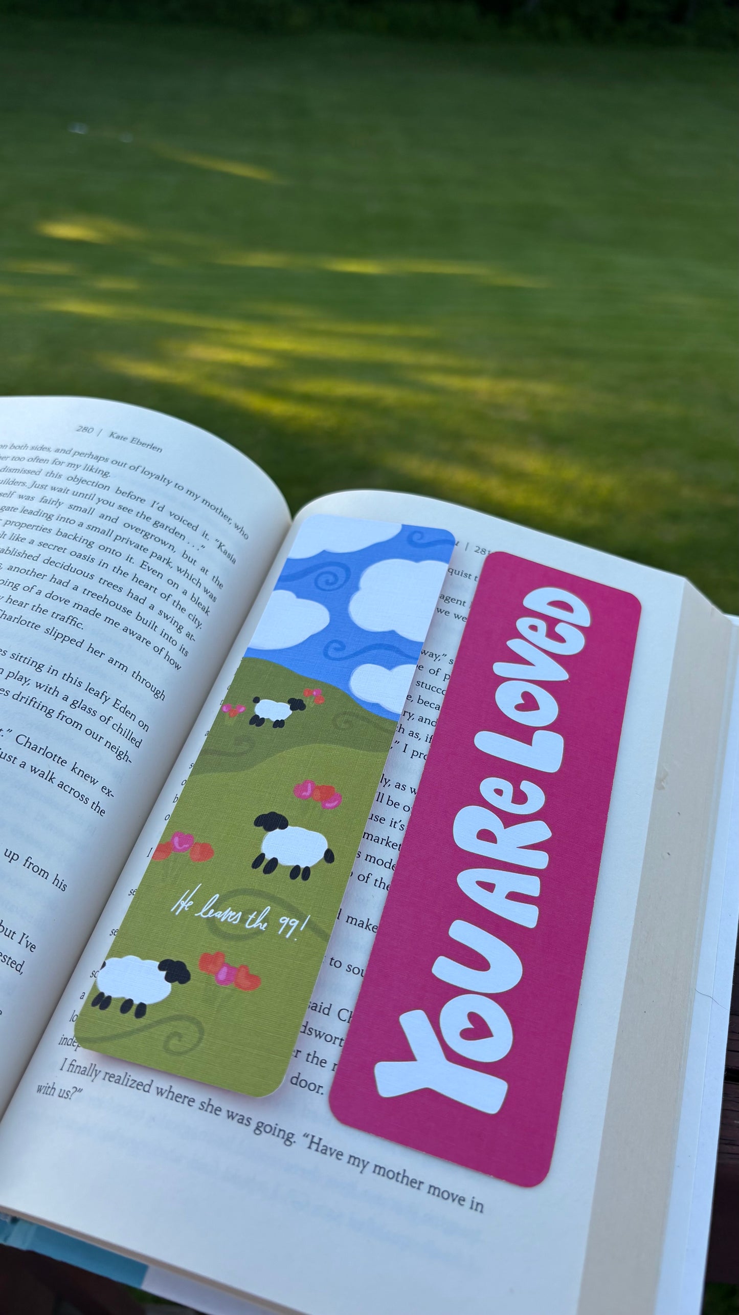 You are LOVED Linen Bookmark