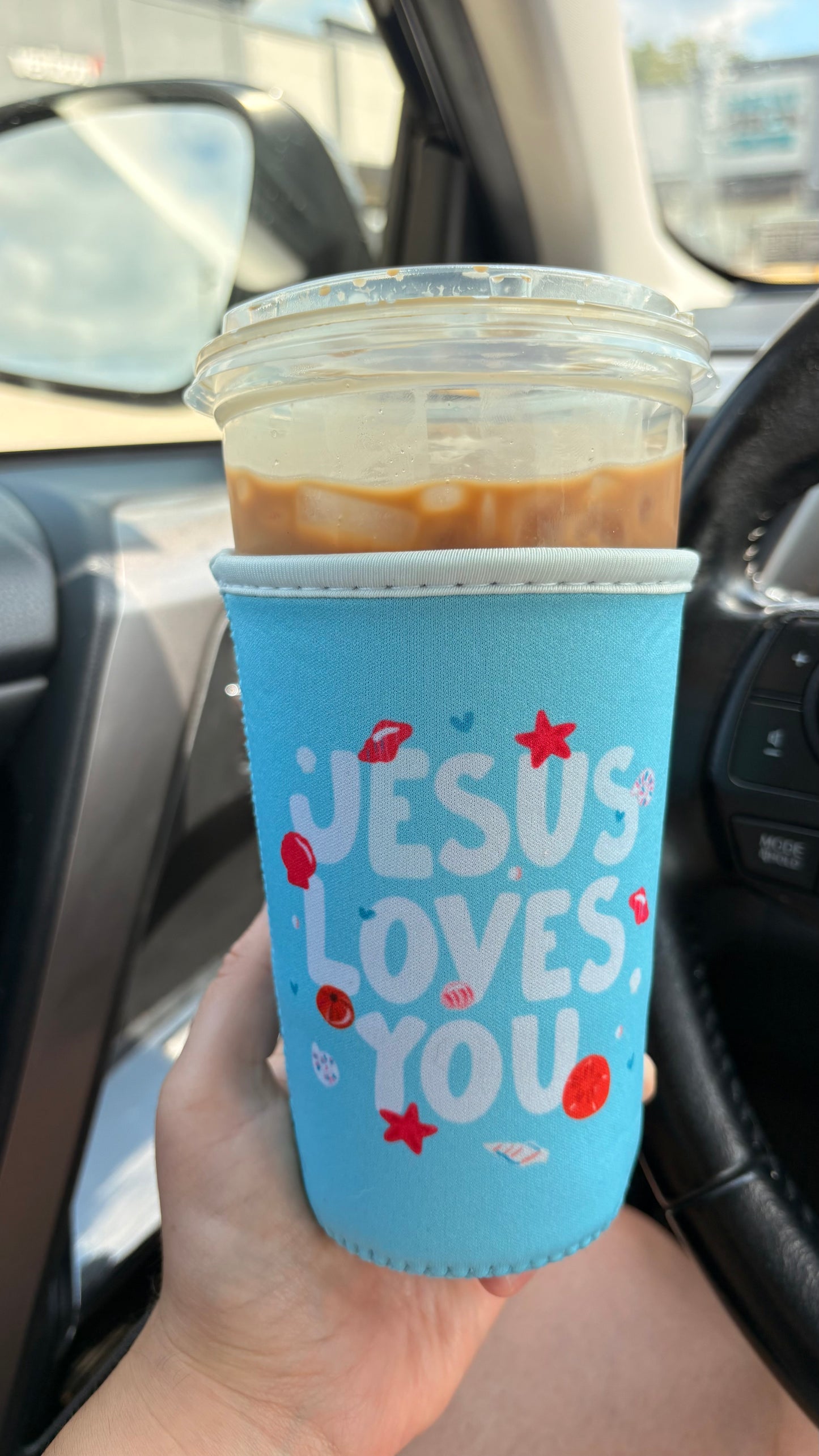 Blue JLY Seashell Drink Sleeve