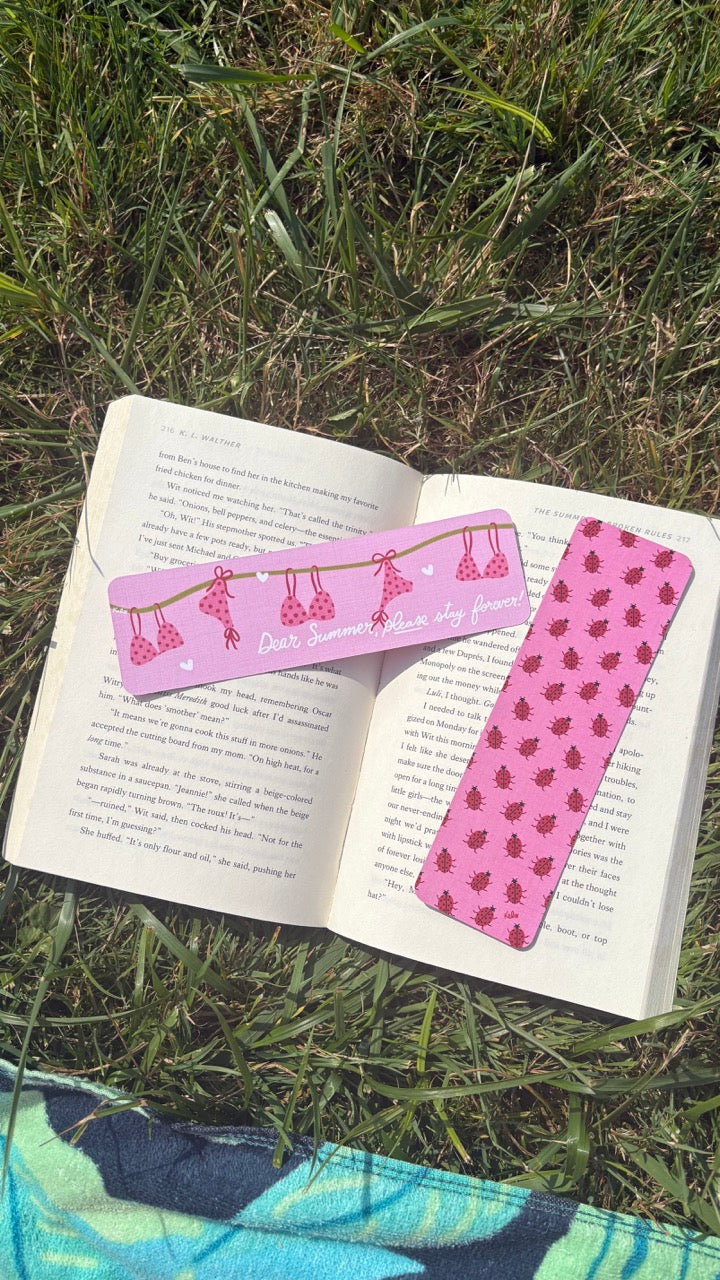 Dear Summer Ladybug Bookmark Set