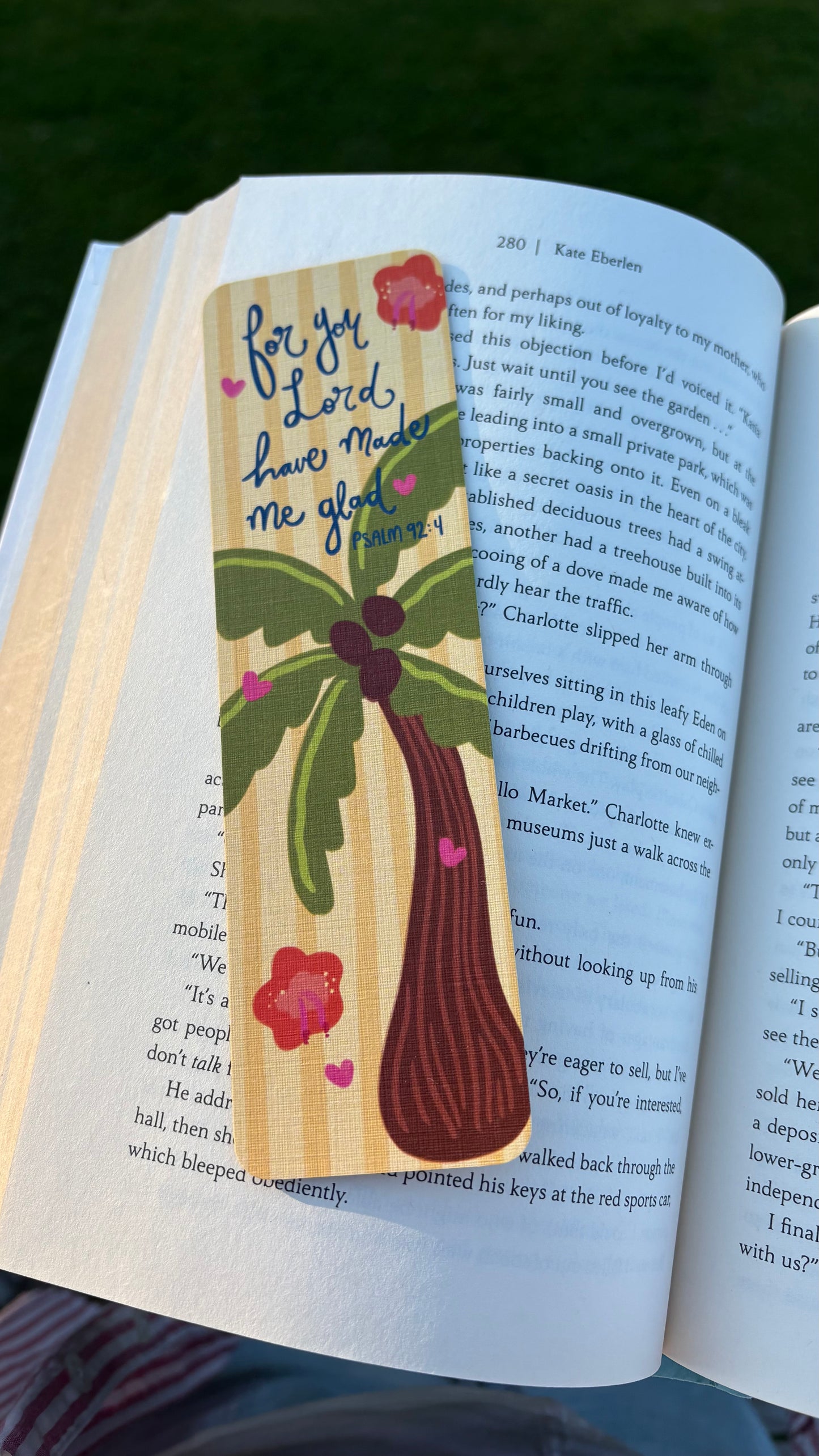 Made Me Glad Linen Bookmark