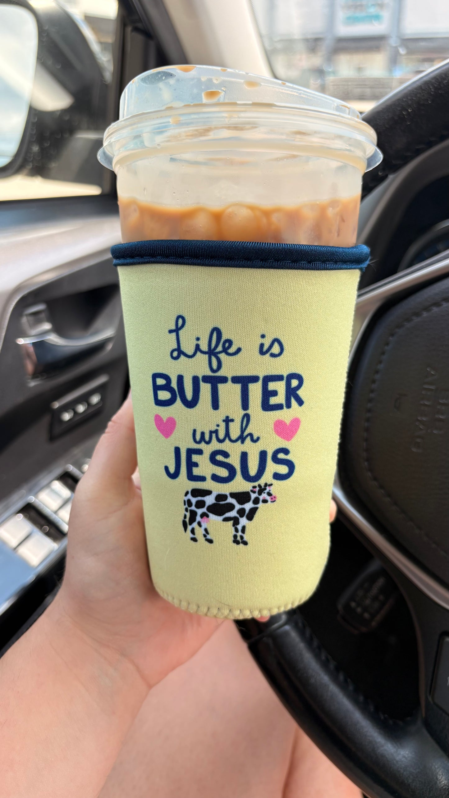 Life is Butter with Jesus Drink Sleeve