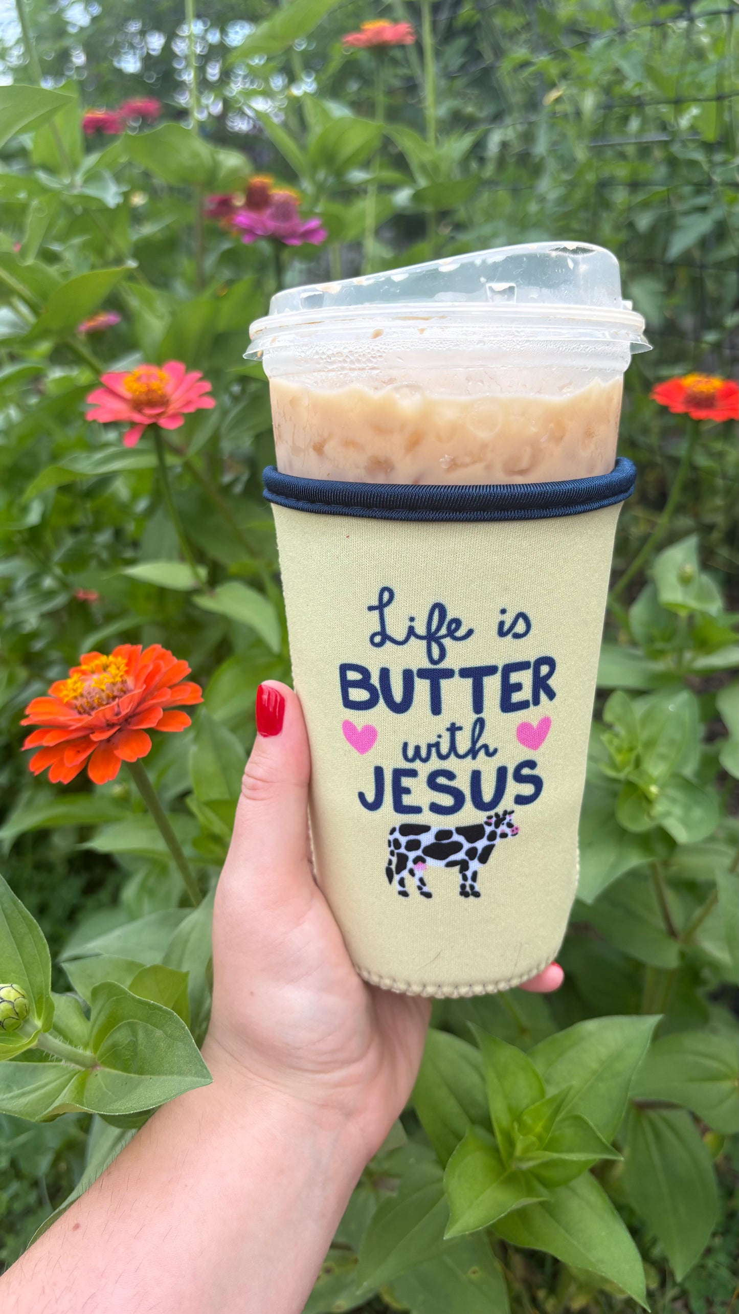 Life is Butter with Jesus Drink Sleeve