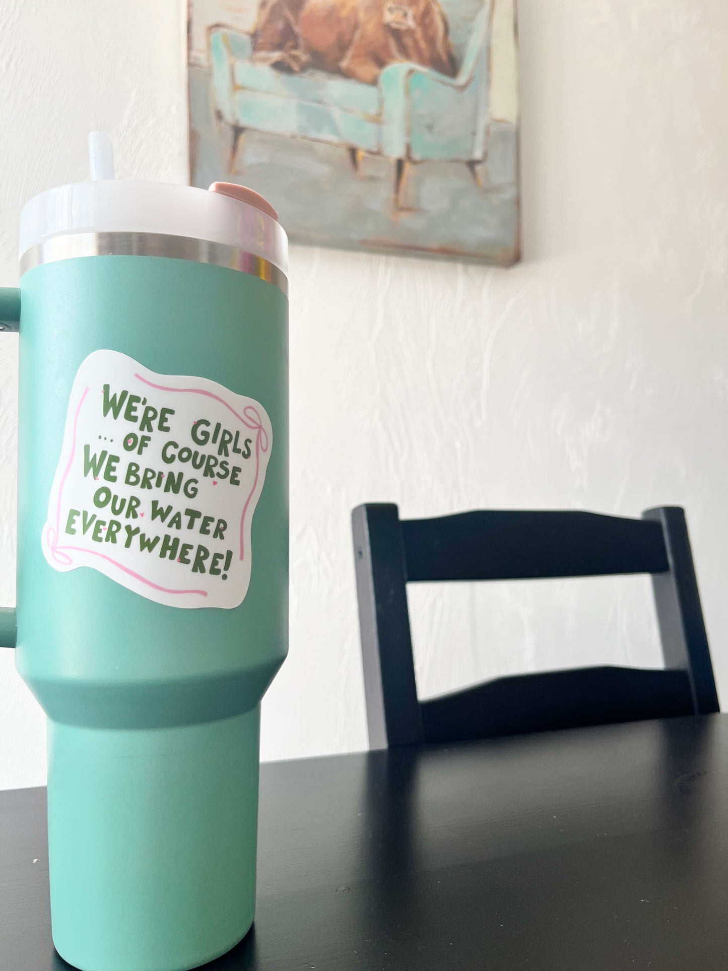 We're Girls Water Sticker