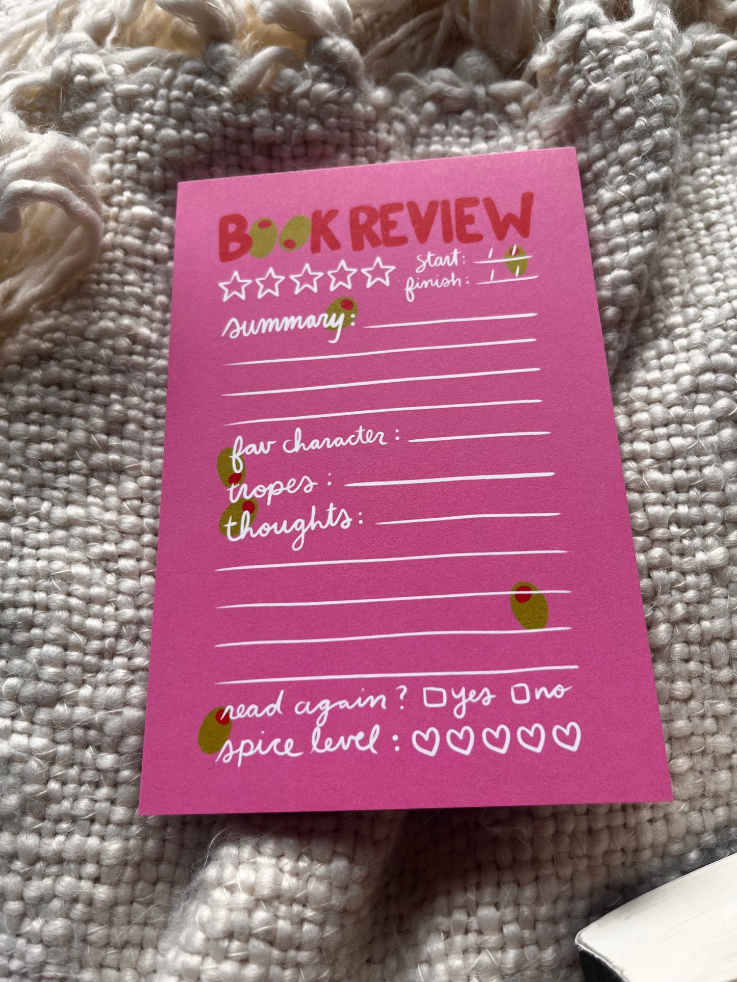 Book Review Notepads