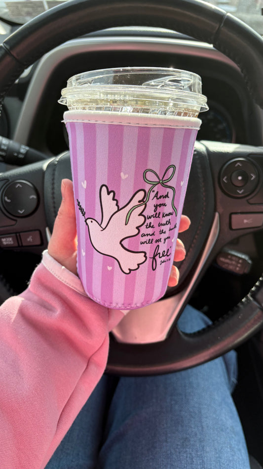 Purple Stripes The Truth Drink Sleeve