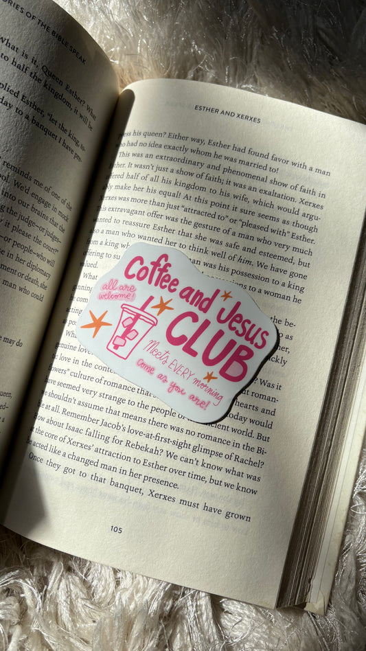 Coffee and Jesus Club Sticker