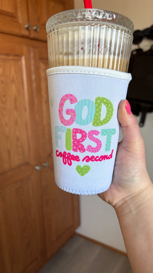 God First Coffee Second Drink Sleeve