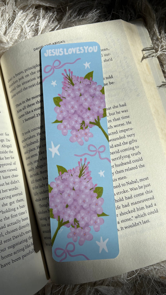 Jesus Loves You Lilac Waterproof Bookmark