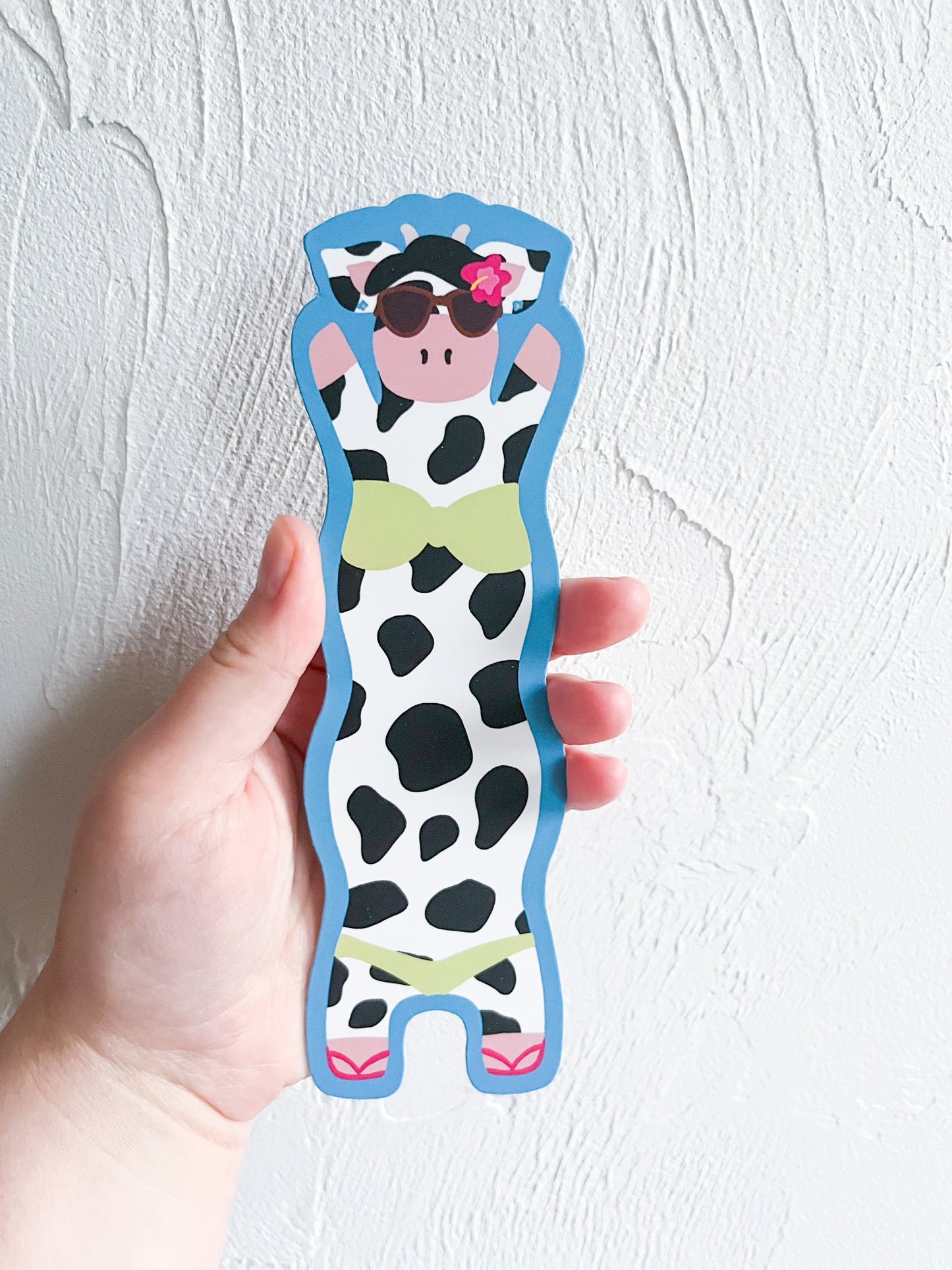 Beach Wavy Cow Bookmark