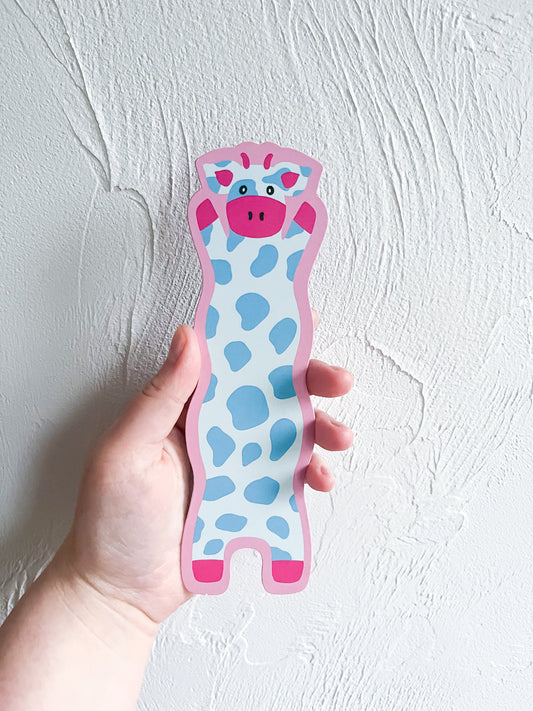 Cotton Candy Wavy Cow Bookmark