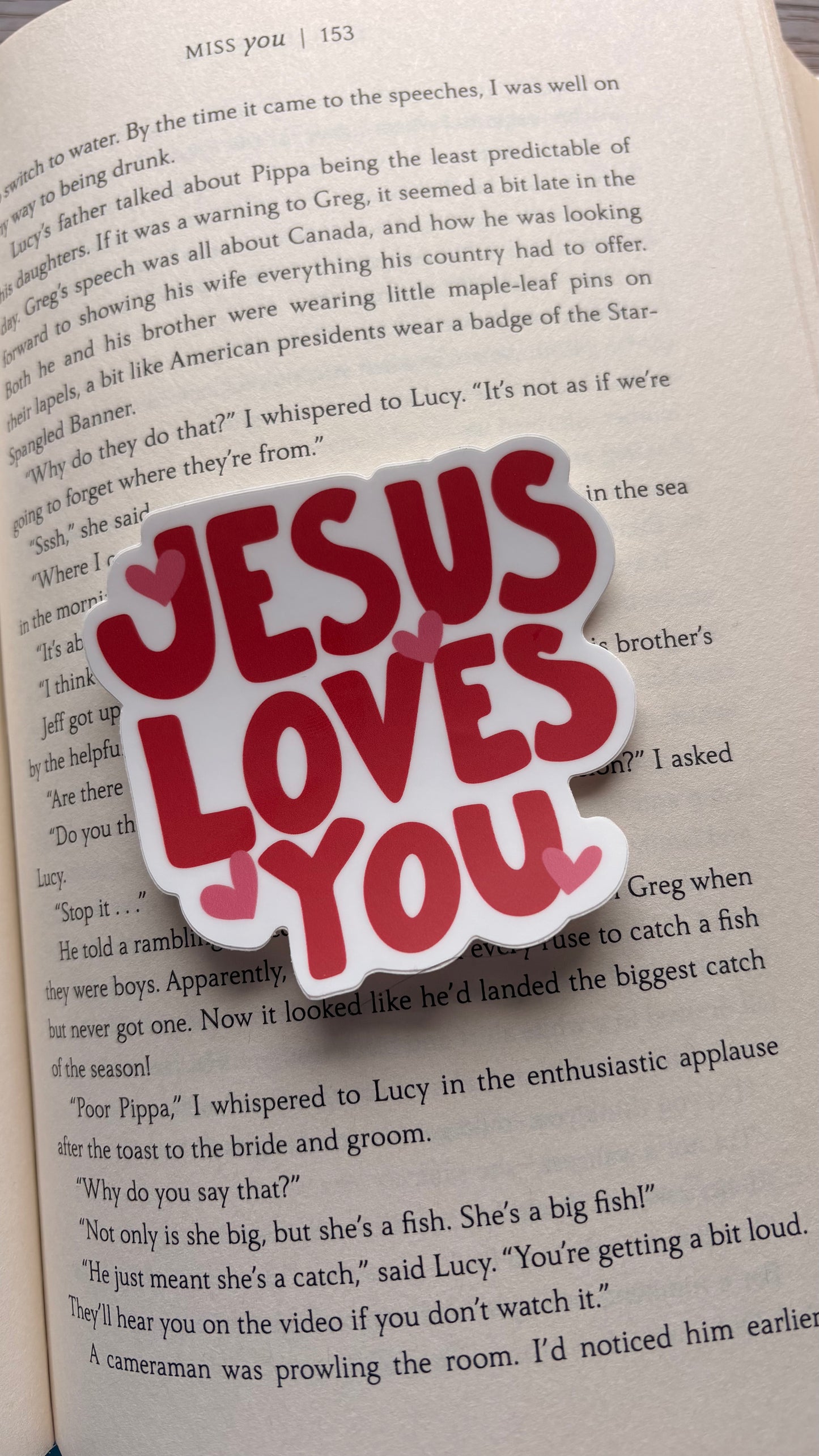 JLY Red and Pink Sticker