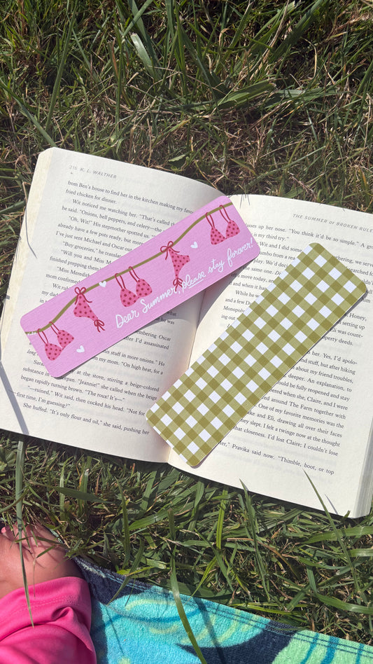 Dear Summer Ladybug Bookmark Set