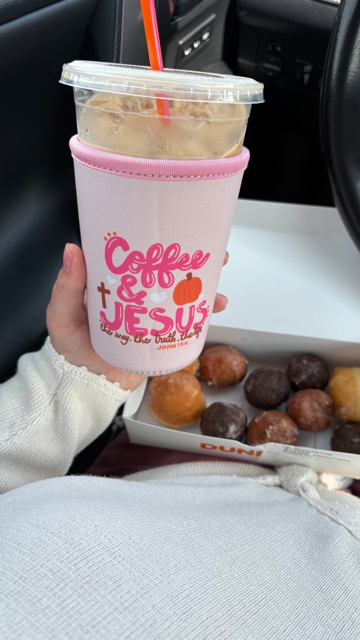 Fall Coffee and Jesus Drink Sleeve