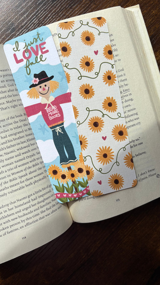 Scarecrow Linen Bookmark Set