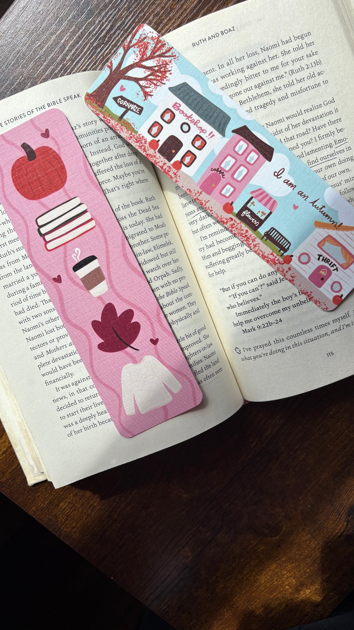 Autumn Town Bookmark Set